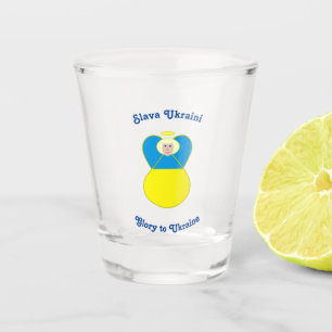 Slava Ukraini Ruhm der Ukraine Engel Schnapsglas