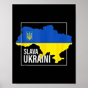 Slava Ukraini Ruhm der Ukraine T-Shirt Ich stehe m Poster