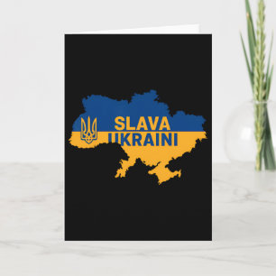 Slava Ukraini Ruhm der Ukraine T-Shirt Unterstütze Karte