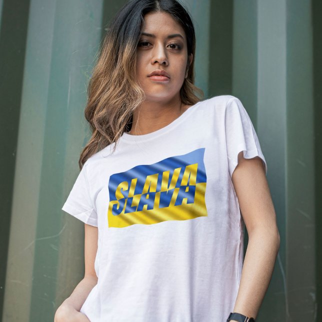Slava Ukraini Slava Ukraine Ruhm für den Frieden i T-Shirt (Von Creator hochgeladen)