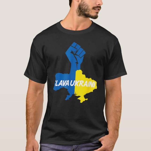 Slava Ukraini Solidarność 1 T-Shirt (Vorderseite)