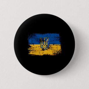 Slava Ukraini Ukraine-Flaggenfarben Distressed Ret Button