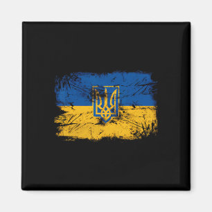 Slava Ukraini Ukraine-Flaggenfarben Distressed Ret Magnet