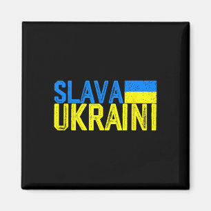 Slava Ukraini Ukraine-Flaggenfarben Distressed Sla Magnet
