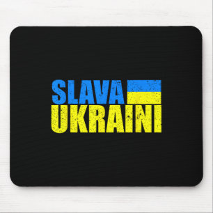 Slava Ukraini Ukraine-Flaggenfarben Distressed Sla Mousepad