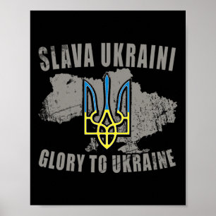 Slava Ukraini Ukraine T-Shirt Ruhm der Ukraine Unt Poster