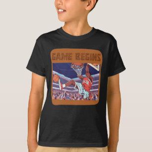 Slave Dunk Basketballspiel beginnt T - Shirt