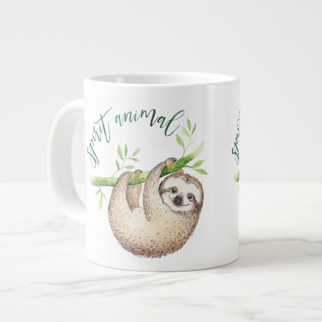 Slave Spirit Animal Watercolor Jumbo-Tasse (Vorderseite Links)