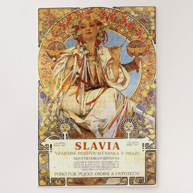 Slavia von Alphonse Mucha (Vertikal)