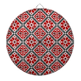 Slavic Ethnic Embroidery, Balkan Traditional Dartscheibe