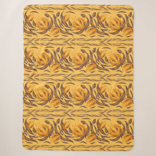 Slavic floral Sherpa Blanket Sherpadecke