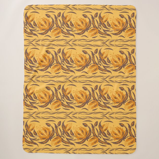 Slavic floral Sherpa Blanket Sherpadecke (Vorderseite)