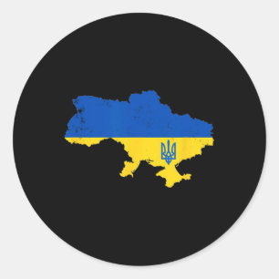 Slawa der Ukraine Ruhm der Ukraine Land  Runder Aufkleber