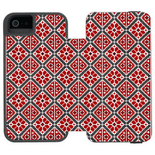 Slawische ethnische Stickerei, Balkan-Tradition Incipio Watson™ iPhone 5 Geldbörsen Hülle