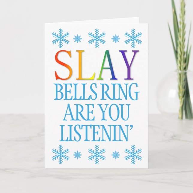 SLAY Bells Ring Ecoutez-Vous La Carte LGBT+ Xmas (Devant)
