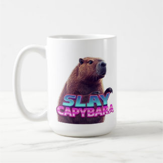 Slay Capybara Funny Animal Meme Gift Kaffeetasse
