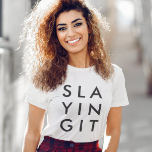 Slay Moderne Minimalistische Fettschicht T-Shirt