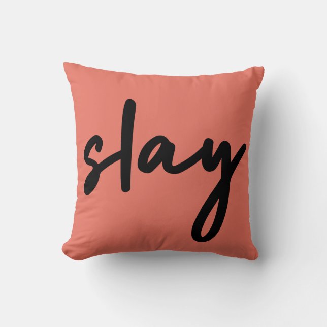 Slay | Modernes Minimalistisches trendy Stilvolles Kissen (Vorderseite)