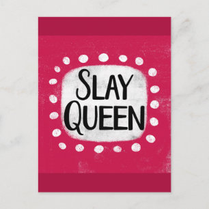 Slay Queen Postcard Postkarte