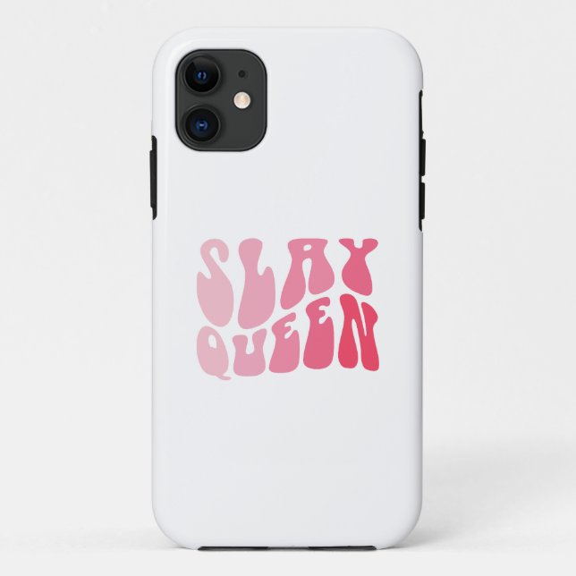 Slay Queen Slang Selbstvertrauen Flawless Funny Case-Mate iPhone Hülle (Rückseite)