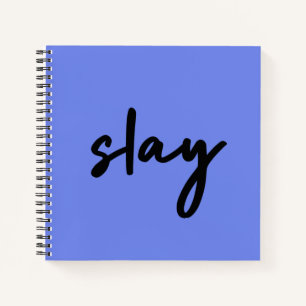 Slay Urban Blue Modern Trendy Stilvoll Minimalis Notizbuch
