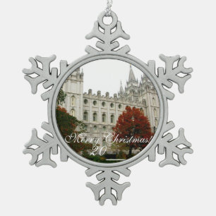 SLC Temple Pewter Weihnachtsschmuck Schneeflocken Zinn-Ornament