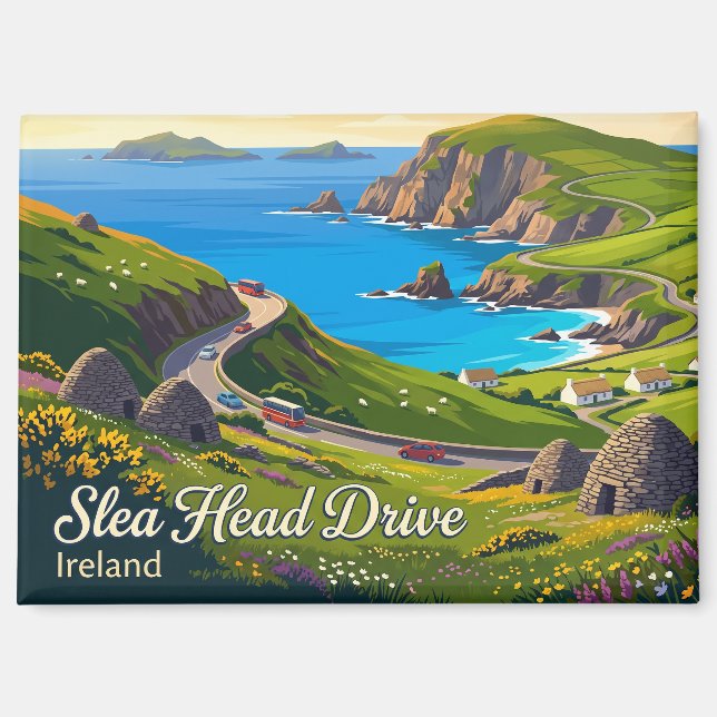 Slea Head Drive Irland Magnet (Vorderseite)