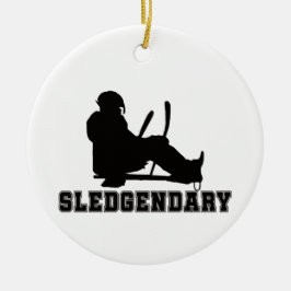 Sled Hockey Sledgendär Keramik Ornament