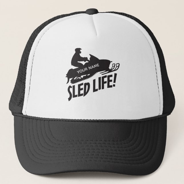 Sled Life Snowmobile Rider Truckerkappe (Vorderseite)