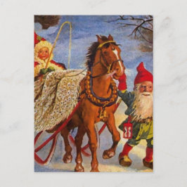 "Sled Ride at Night" von Jenny Nystrom Postkarte