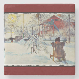 Sledding durch den Washhouse Steinuntersetzer