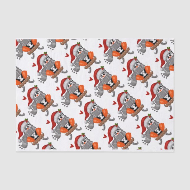Sledding Penguin Seidenpapier (Vorderseite)