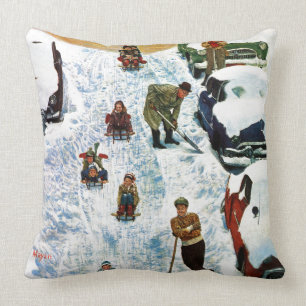 Sledding und graben heraus kissen