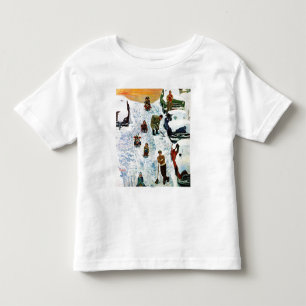 Sledding und graben heraus kleinkind t-shirt