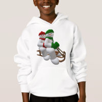 Sledding Vintage Snowmen