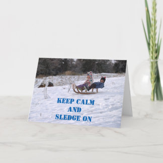 Sledging Kinder Feiertagskarte