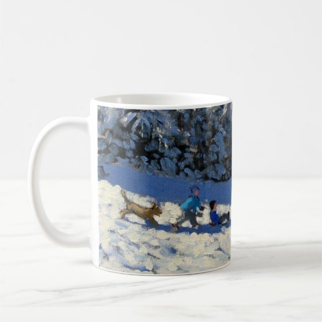 Sledging nahe Youlgreave Derbyshire Kaffeetasse (Links)
