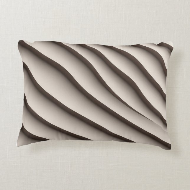 Sleek 3D Muster Design Throw Kissen (Rückseite)