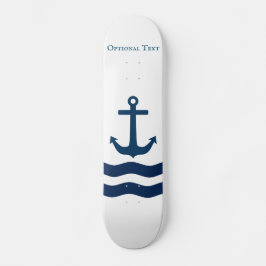 Sleek Anchor Nautical Custom Skateboard