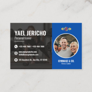 Sleek and Modern Personal Trainer Business Card Visitenkarte