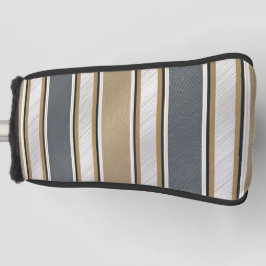 Sleek and Modern Stripe Pattern Golf Putter Cover Headcover