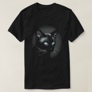 Sleek Black Cat T - Shirt