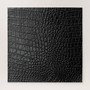 Sleek Black: Leather Texture Elegance