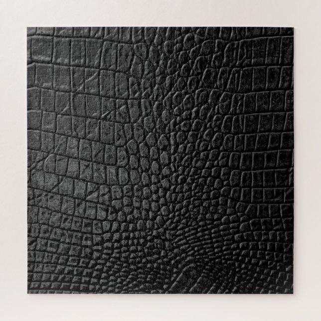 Sleek Black: Leather Texture Elegance (Vertikal)