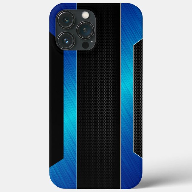 Sleek Blue Metal Case-Mate iPhone Hülle (Rückseite)