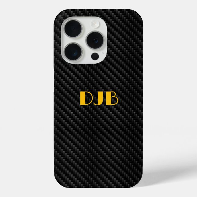 Sleek Carbon Fiber Weave Texture, modern Case-Mate iPhone Hülle (Rückseite)