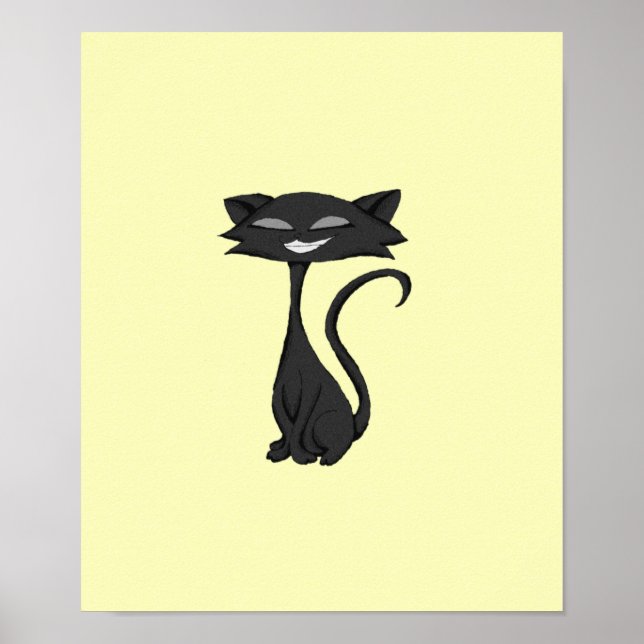 Sleek Cat Chuckling Poster (Vorne)