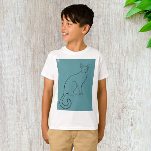 Sleek Cat Sketch T-Shirt