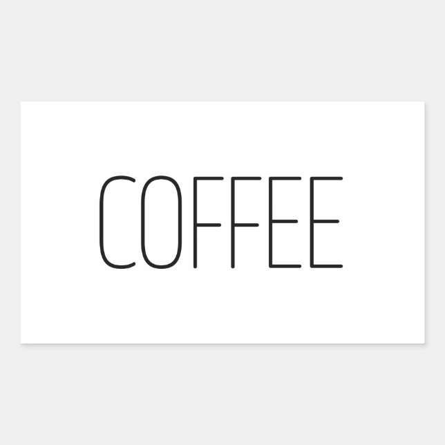 Sleek Coffee Rechteckiger Aufkleber (Vorderseite)
