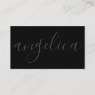 Sleek Cursive (schwarz / weiß) Visitenkarte